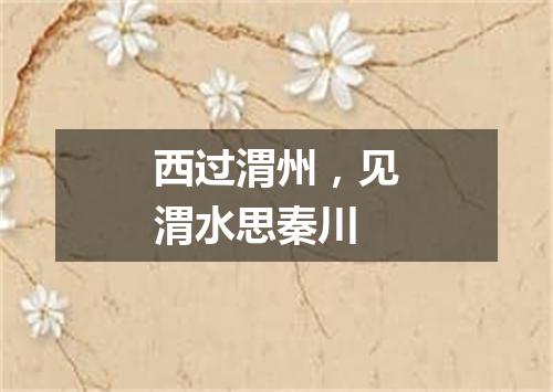 西过渭州，见渭水思秦川