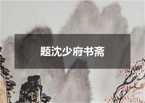 题沈少府书斋