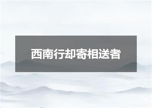 西南行却寄相送者