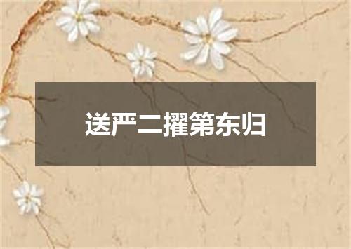 送严二擢第东归