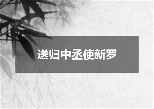 送归中丞使新罗