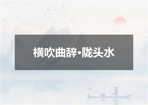横吹曲辞·陇头水