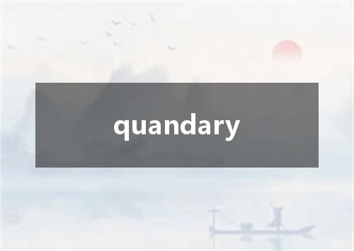 quandary是什么意思