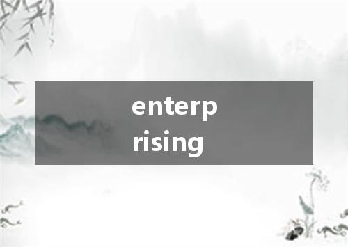 enterprising是什么意思