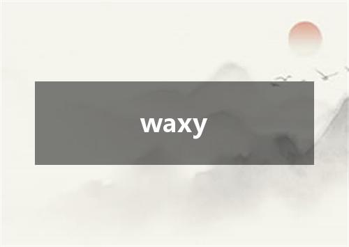 waxy是什么意思