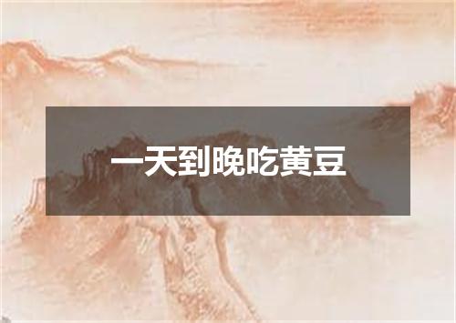 一天到晚吃黄豆