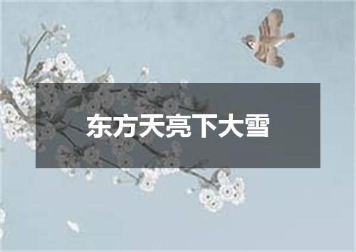 东方天亮下大雪