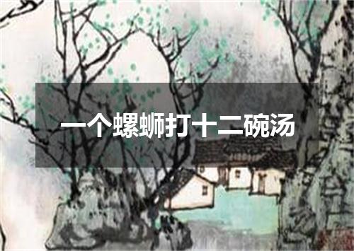 一个螺蛳打十二碗汤