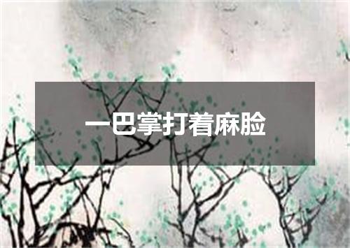 一巴掌打着麻脸