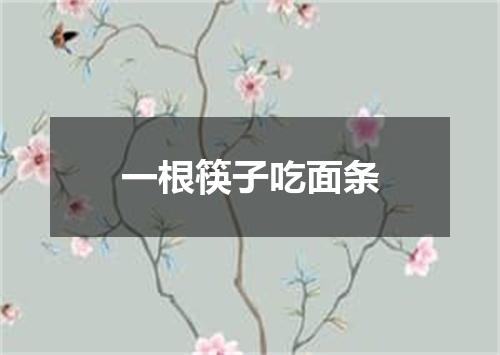 一根筷子吃面条