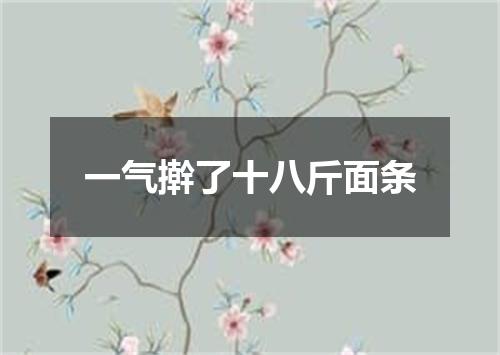一气擀了十八斤面条