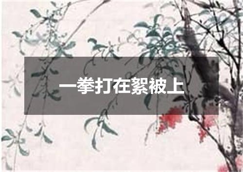 一拳打在絮被上