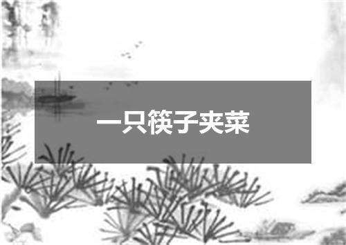 一只筷子夹菜