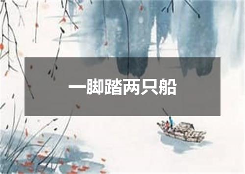 一脚踏两只船