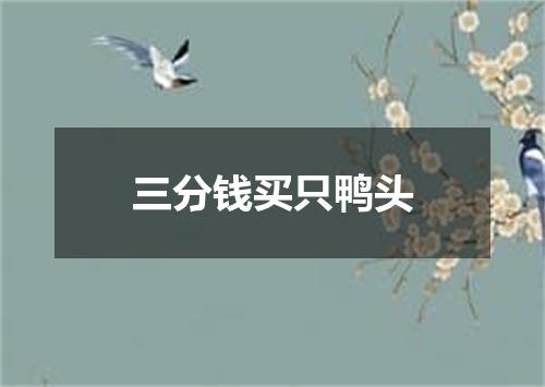 三分钱买只鸭头