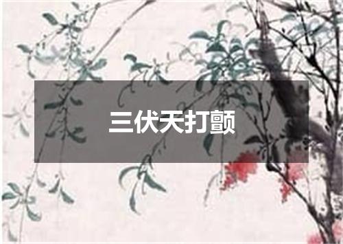 三伏天打颤