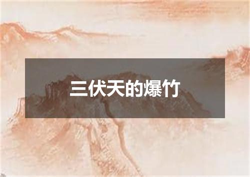 三伏天的爆竹