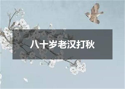 八十岁老汉打秋
