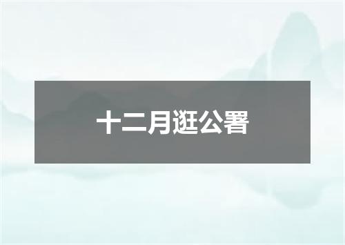 十二月逛公署