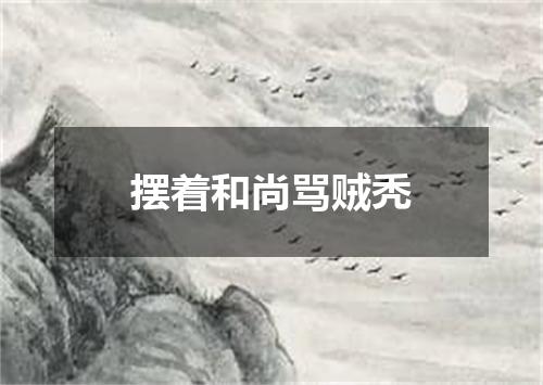 摆着和尚骂贼秃
