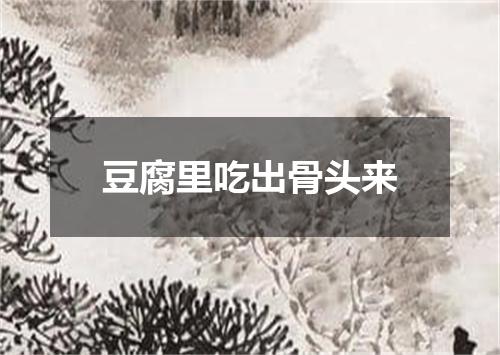 豆腐里吃出骨头来