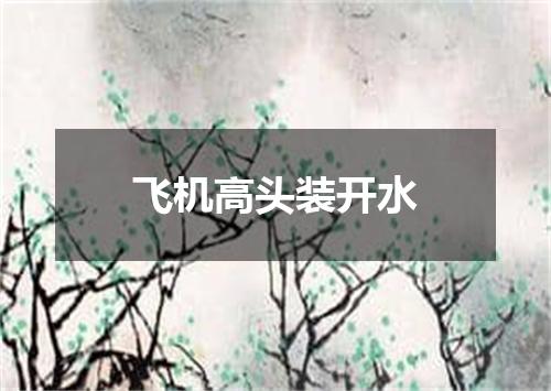飞机高头装开水