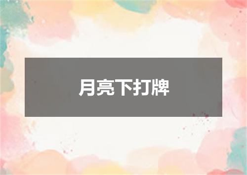 月亮下打牌