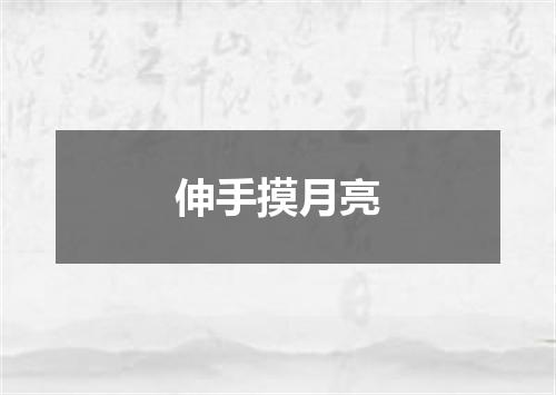 伸手摸月亮