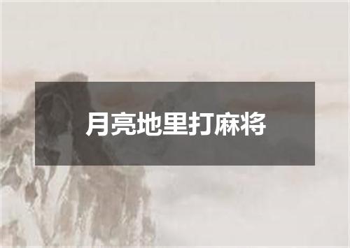 月亮地里打麻将
