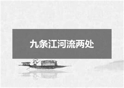 九条江河流两处