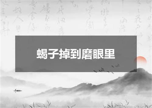 蝎子掉到磨眼里