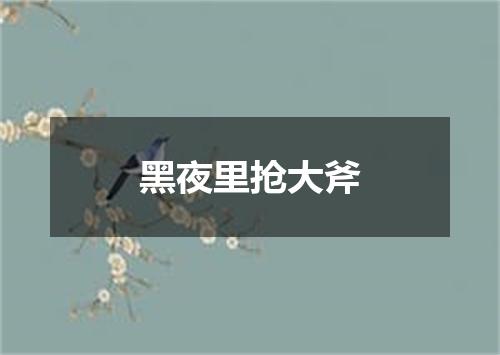 黑夜里抢大斧