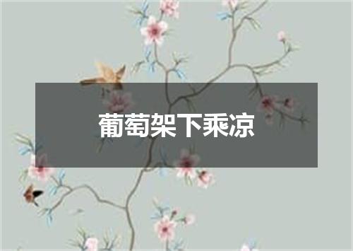 葡萄架下乘凉