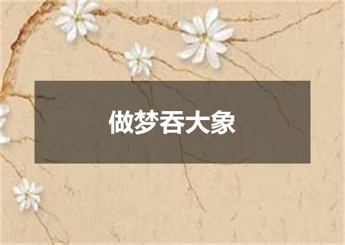 做梦吞大象