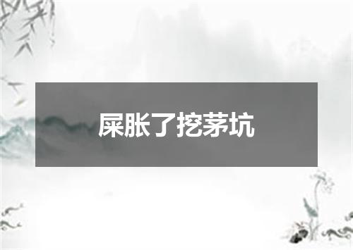 屎胀了挖茅坑