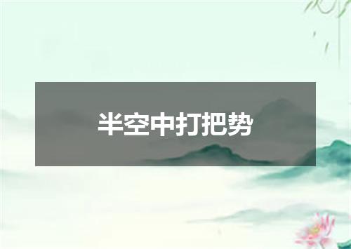 半空中打把势