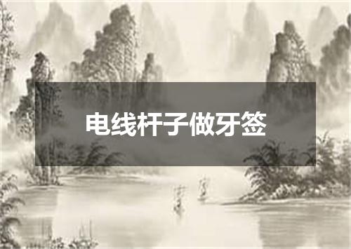 电线杆子做牙签