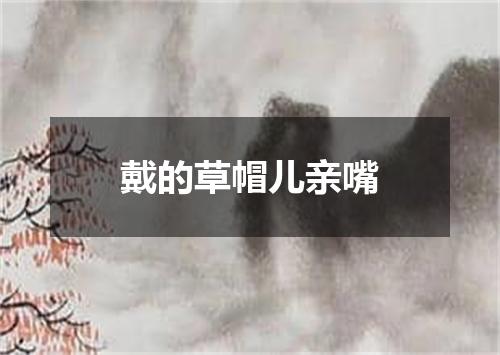 戴的草帽儿亲嘴