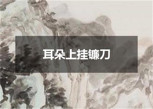 耳朵上挂镰刀