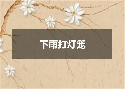 下雨打灯笼
