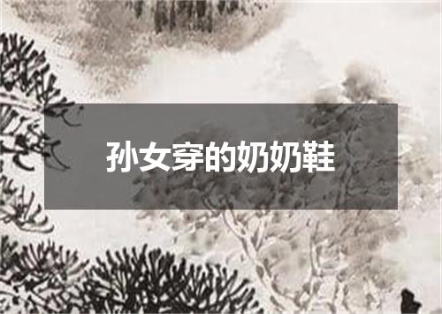 孙女穿的奶奶鞋