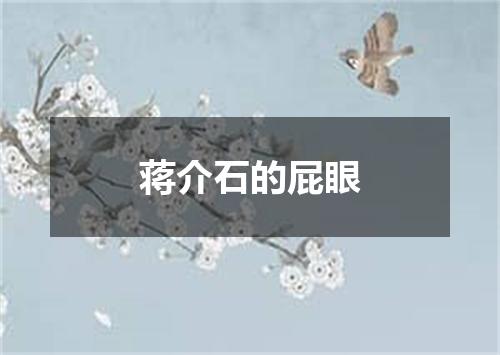 蒋介石的屁眼