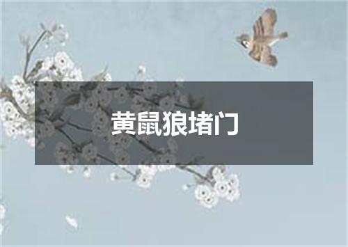 黄鼠狼堵门