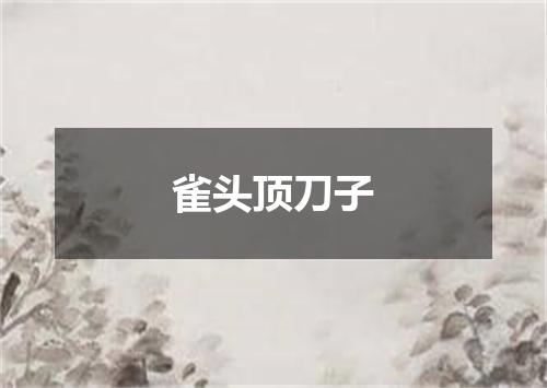 雀头顶刀子