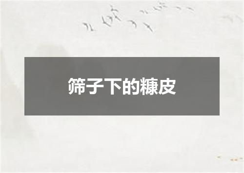 筛子下的糠皮