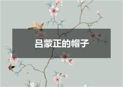 吕蒙正的帽子