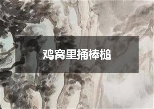 鸡窝里捅棒槌