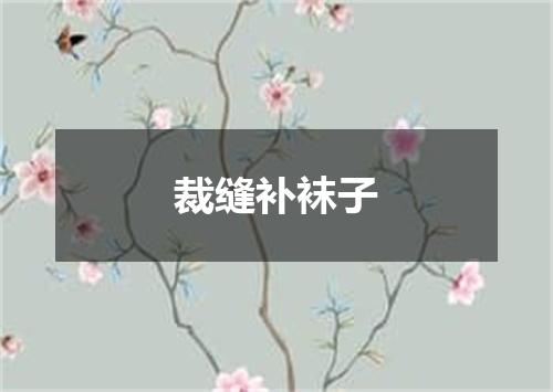 裁缝补袜子