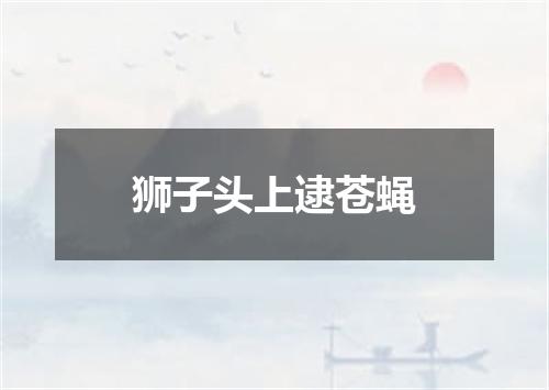 狮子头上逮苍蝇