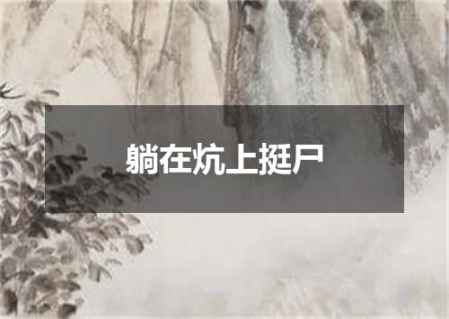 躺在炕上挺尸